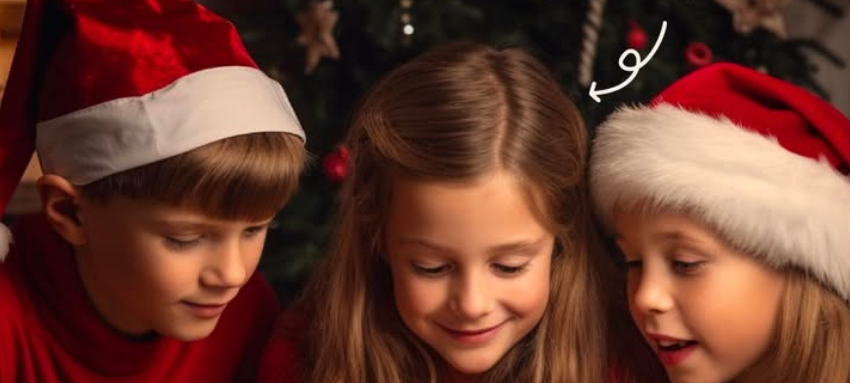 Enfants découvrant les farces du lutin